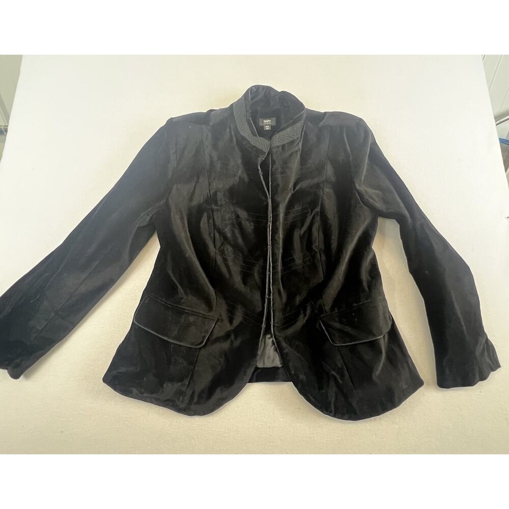 Mossimo Y2k Black Velvet Blazer‎ Jacket - Size M